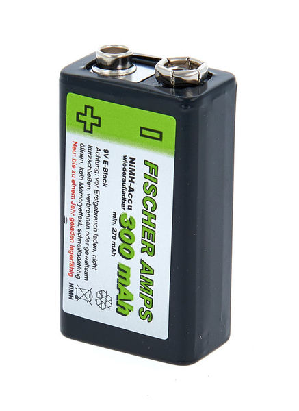Fischer Amps 9V NIMH Accu - 300mAh