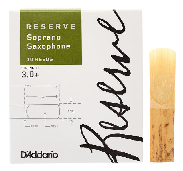 DAddario Woodwinds Reserve Soprano Saxophone 3.0+