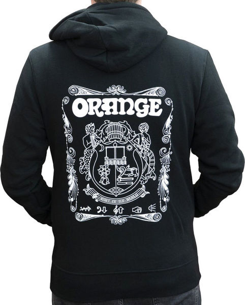 Orange Hoody Logo Black M