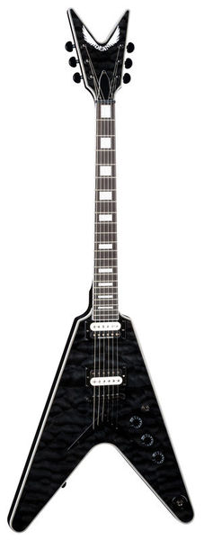 Dean Guitars V Select Quilt Top Trans Black