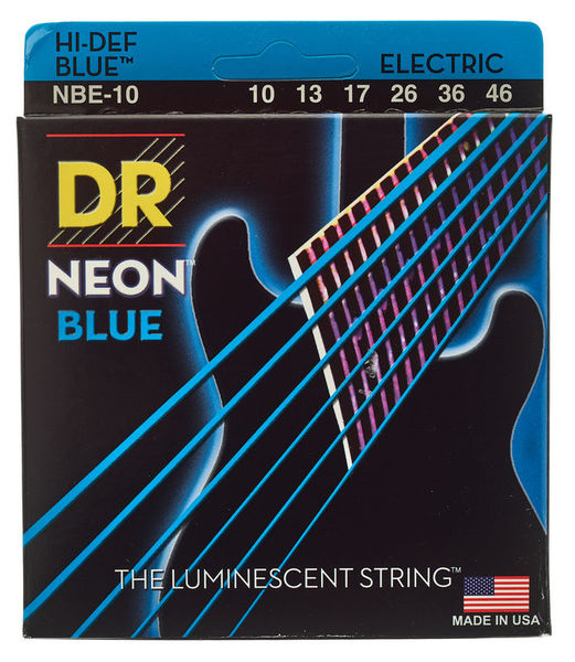DR Strings Hi-Def Neon Blue NBE-10-46