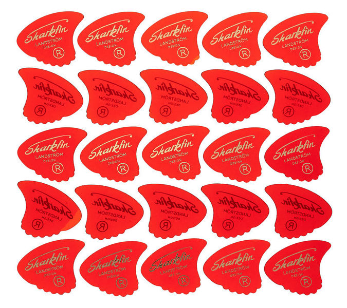 Sharkfin Pick Goldprint Soft Red 25