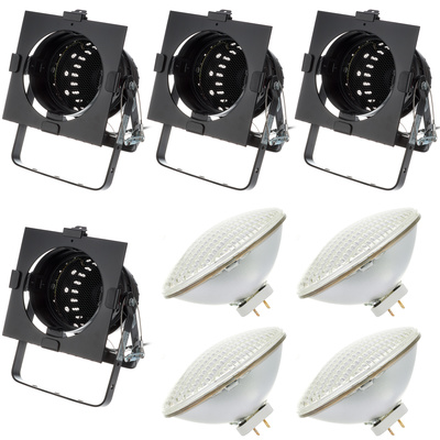 Stairville PAR 56 Floor Spot black Bundle