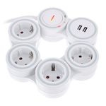REV Ritter Power Strip Supraflex USB grey