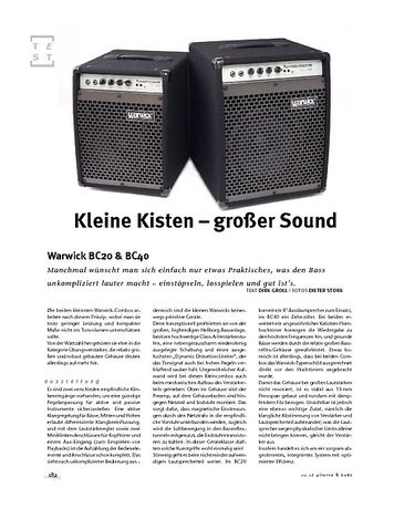Gitarre & Bass Warwick BC20 & BC40, Bass-Combos Gitarre & Bass Warwick BC20 & BC40, Bass-Combos