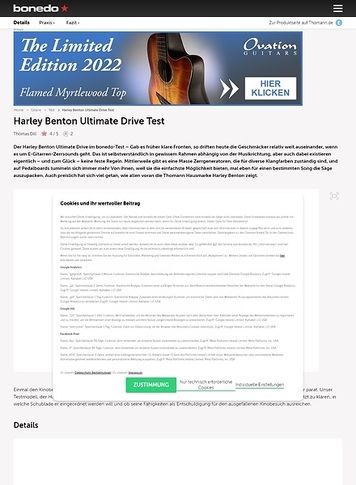 Bonedo.de Harley Benton Ultimate Drive Test Bonedo.de Harley Benton Ultimate Drive Test