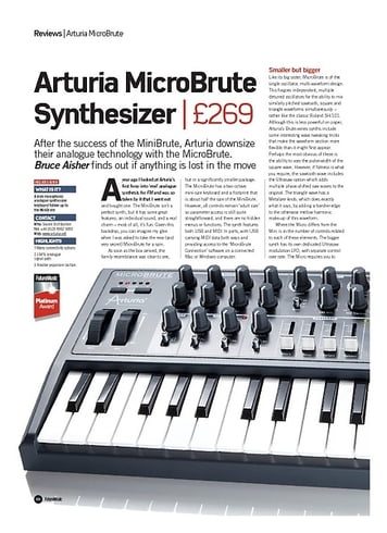 Future Music Arturia MicroBrute Synthesizer Future Music Arturia MicroBrute Synthesizer