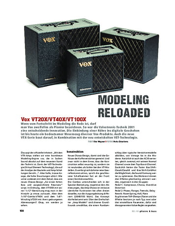 Gitarre & Bass Vox VT20X/VT40X/VT100X, Modeling-Combos Gitarre & Bass Vox VT20X/VT40X/VT100X, Modeling-Combos