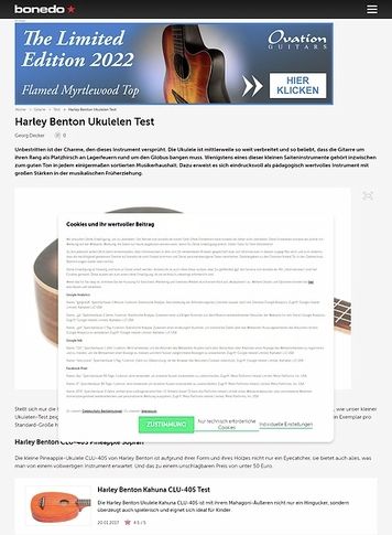 Bonedo.de Harley Benton Ukulelen Bonedo.de Harley Benton Ukulelen