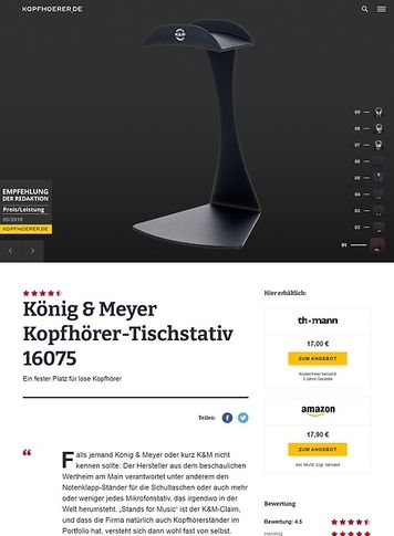 Kopfhoerer.de K&M 16075 Kopfhoerer.de K&M 16075