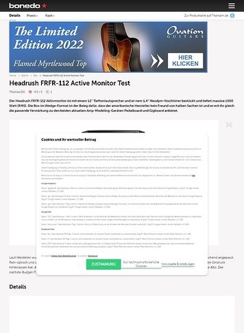 Bonedo.de Headrush FRFR-112 Active Monitor Bonedo.de Headrush FRFR-112 Active Monitor