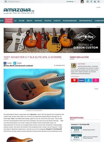 Amazona.de Schecter C-7 SLS Elite AFB Amazona.de Schecter C-7 SLS Elite AFB