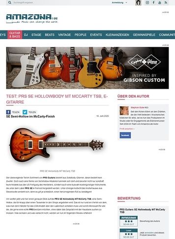 Amazona.de PRS SE Hollowbody MT McCarty TSB Amazona.de PRS SE Hollowbody MT McCarty TSB