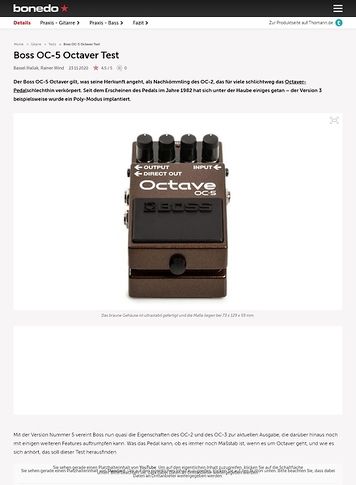 Bonedo.de Boss OC-5 Octaver Bonedo.de Boss OC-5 Octaver